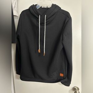Men’s black waffle hoodie